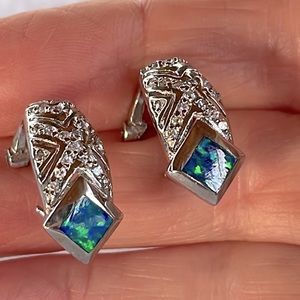 Opal & Sterling Earrings